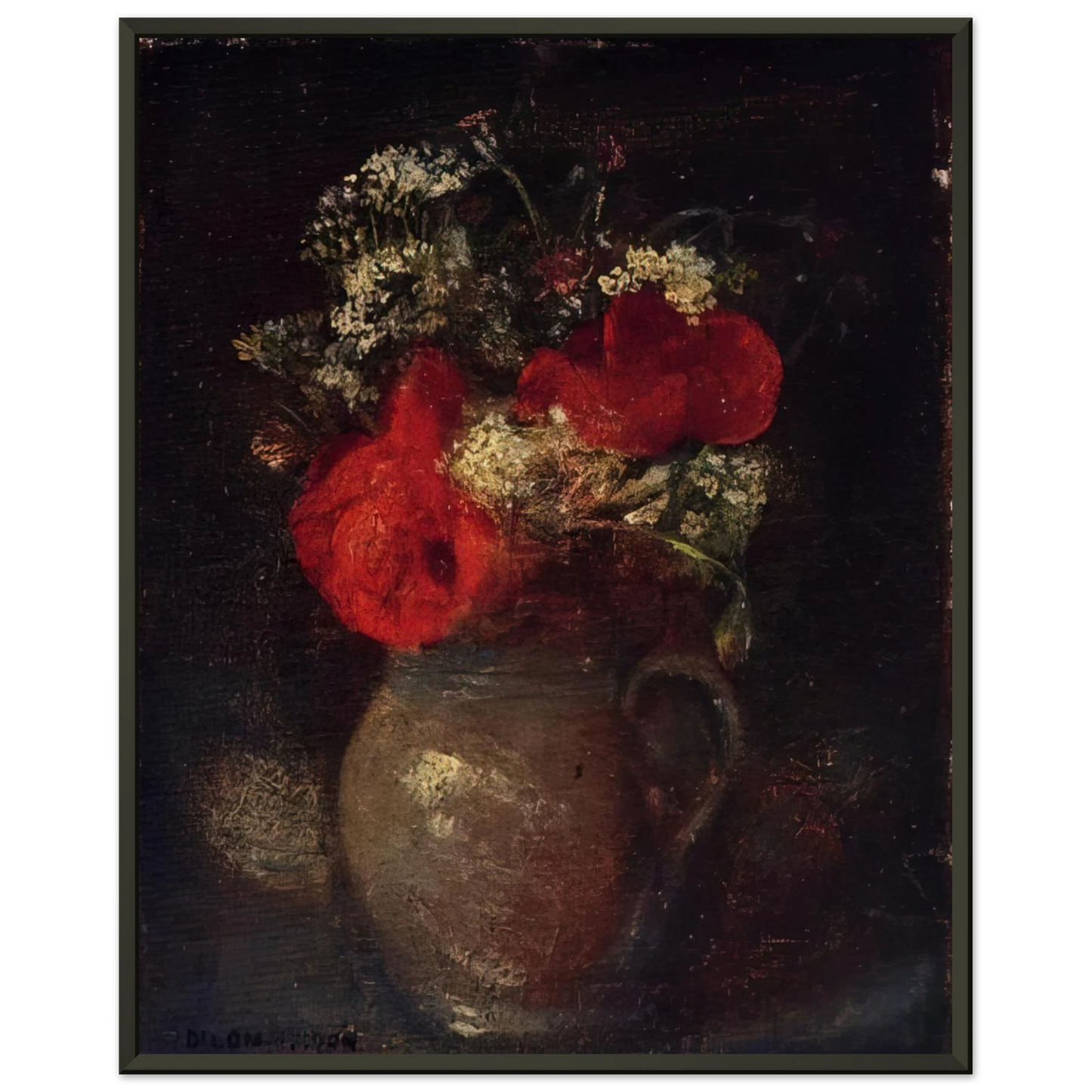 Odilon Redon  BOUQUET Framed Art Print  - Aluminum Frame - 40x50 cm / 16x20 inches