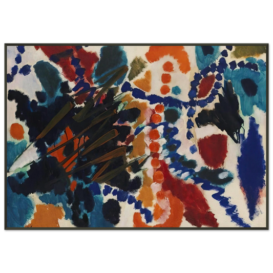 Ernst Wilhelm Nay  Von Goldfarben und Blau  1953 Framed Art Print  - Aluminum Frame - 21x29.7 cm / 8x12"