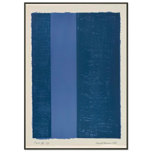 Barnett Newman  Canto VII Framed Art Print  - Aluminum Frame - 21x29.7 cm / 8x12"