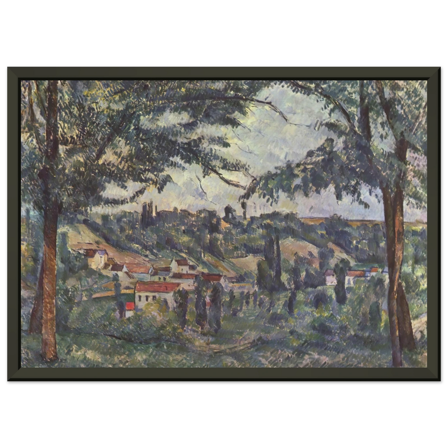 Paul Cezanne  Landscape Framed Art Print  - Aluminum Frame - 60x80 cm / 24x32 inches