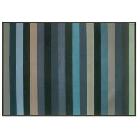 Gene Davis  Moroccan Midnight  1984 Framed Art Print  - Aluminum Frame - 21x29.7 cm / 8x12"
