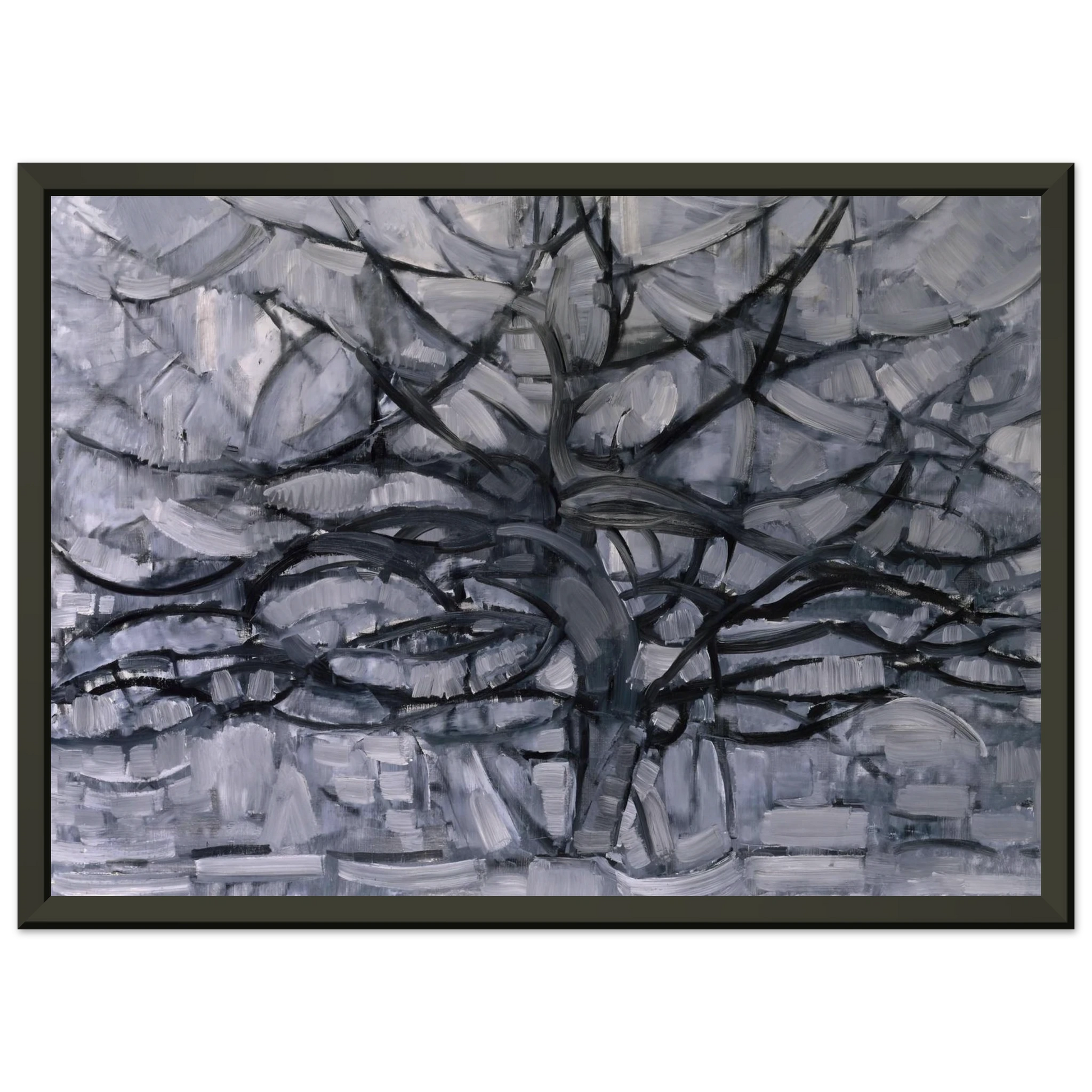 Piet Mondrian  The Gray Tree Framed Art Print  - Aluminum Frame - 60x80 cm / 24x32 inches