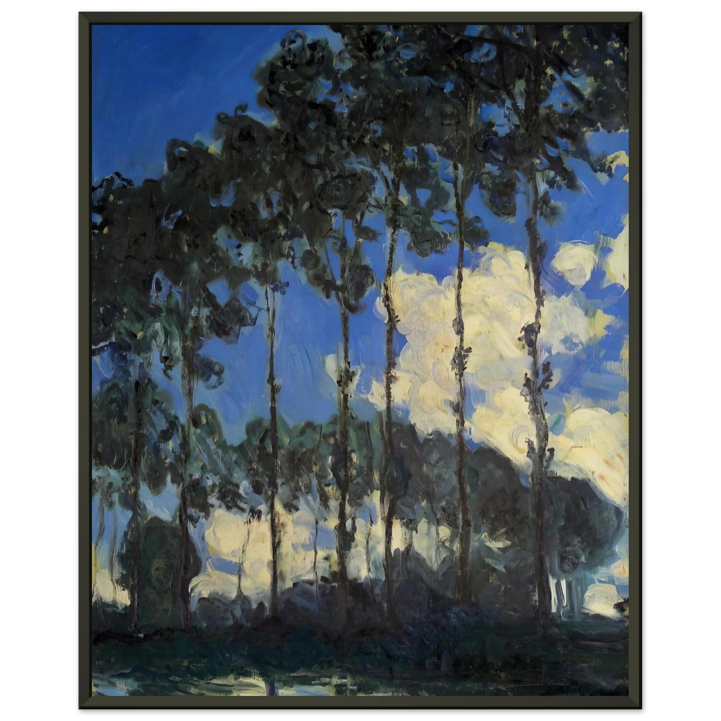 claude monet  Poplars on the Banks of the Epte Framed Art Print  - Aluminum Frame - 40x50 cm / 16x20 inches