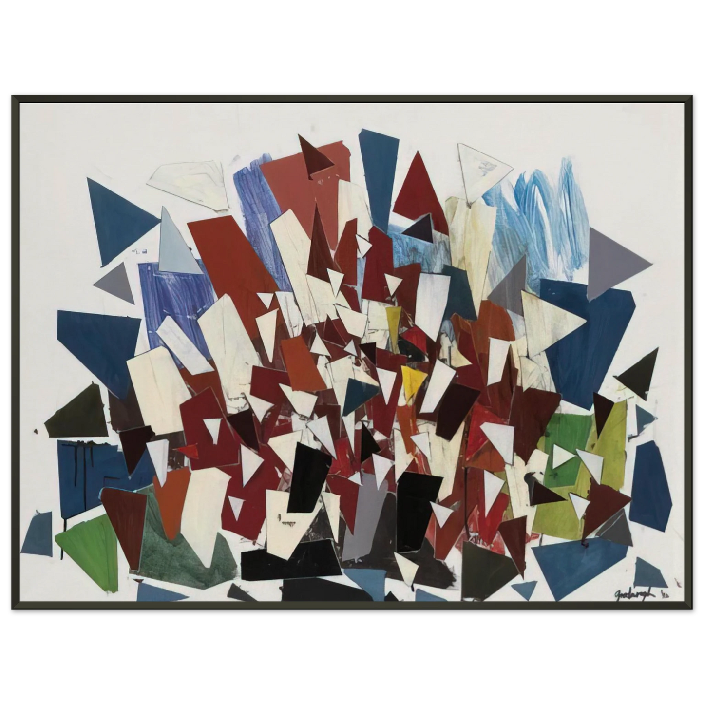 Robert Goodnough  77N  1992 Framed Art Print  - Aluminum Frame - 70x100 cm / 28x40 inches