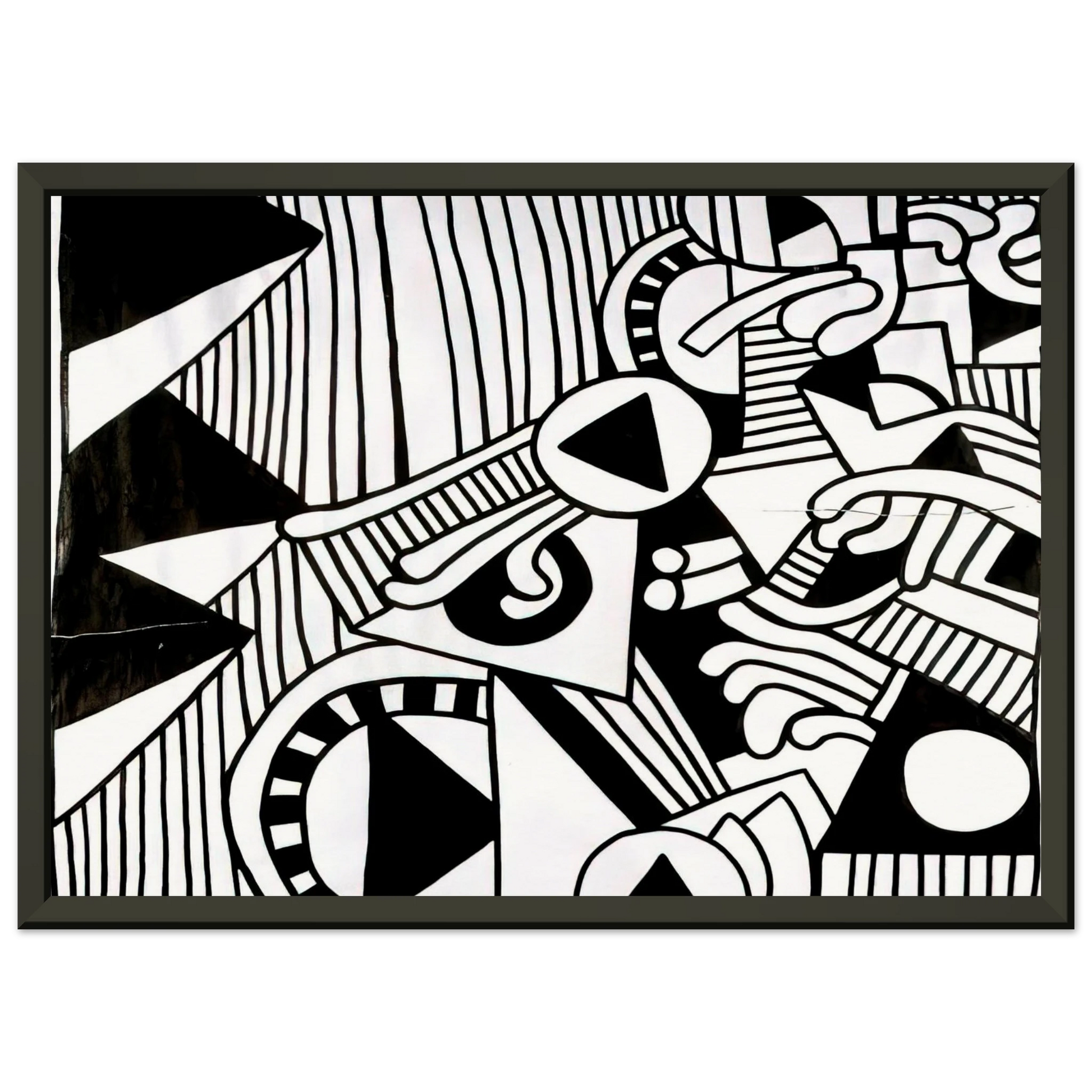 Keith Haring  UNTITLED 1978 1 Framed Art Print  - Aluminum Frame - 60x80 cm / 24x32 inches