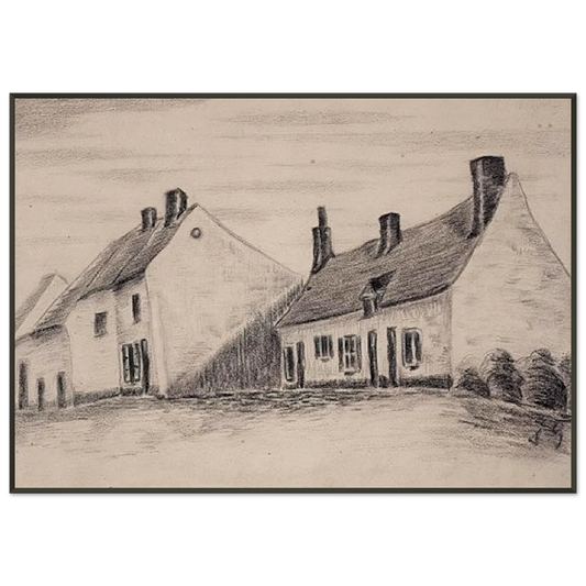 Vincent van Gogh  A Zandmennik house Framed Art Print  - Aluminum Frame - 21x29.7 cm / 8x12"