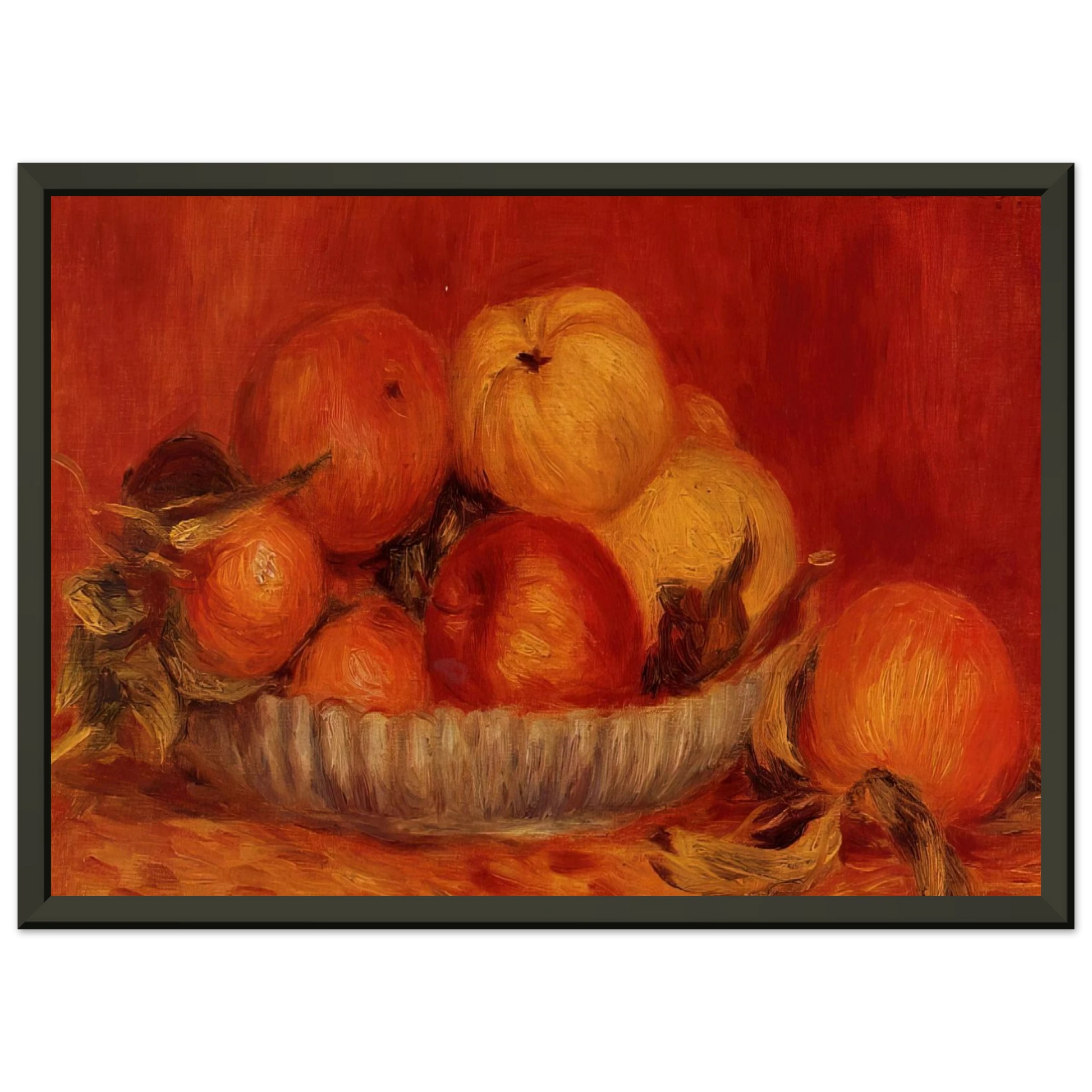 PierreAuguste Renoir  Still Life with Apples and Oranges Framed Art Print  - Aluminum Frame - 40x50 cm / 16x20 inches