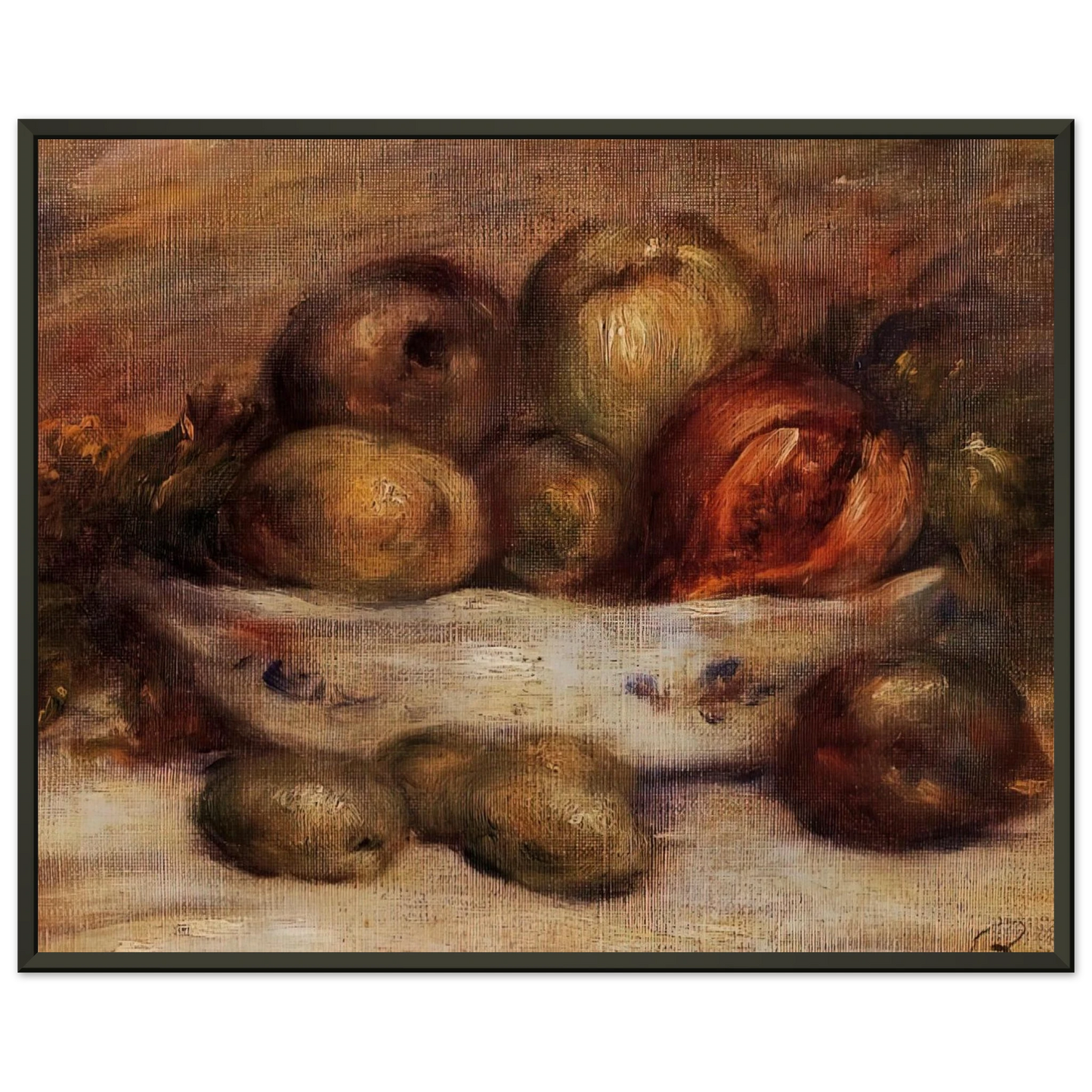 PierreAuguste Renoir  Still Life with Fruit Framed Art Print  - Aluminum Frame - 60x80 cm / 24x32 inches