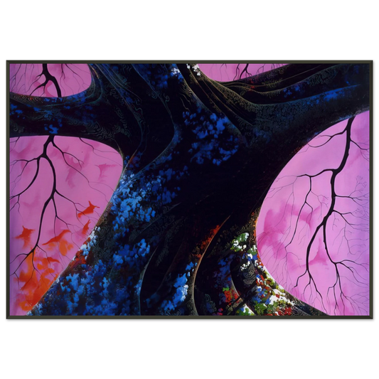 Eyvind Earle  Giant Oak Framed Art Print  - Aluminum Frame - 21x29.7 cm / 8x12"