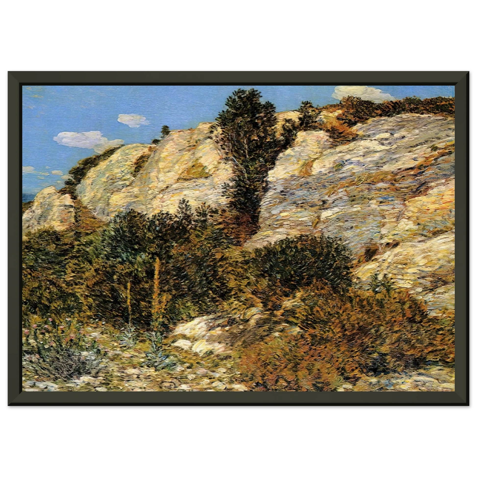 Childe Hassam  Lymans Ledge Appledore Framed Art Print  - Aluminum Frame - 60x80 cm / 24x32 inches