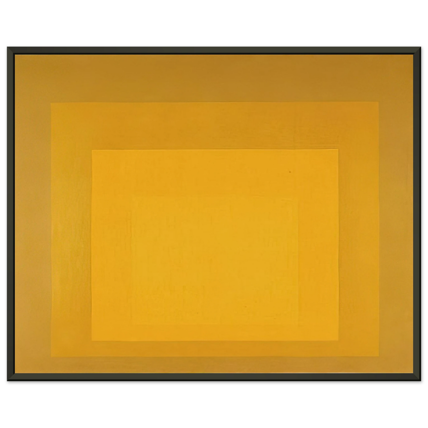 Josef Albers  STUDY FOR HOMAGE TO THE SQUARE DEPARTING IN YELLOW 1964 Framed Art Print  - Aluminum Frame - 40x50 cm / 16x20 inches