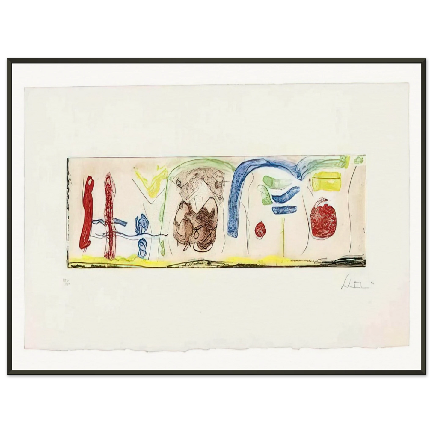 Helen Frankenthaler  Bridges  1996 Framed Art Print  - Aluminum Frame - 60x80 cm / 24x32 inches
