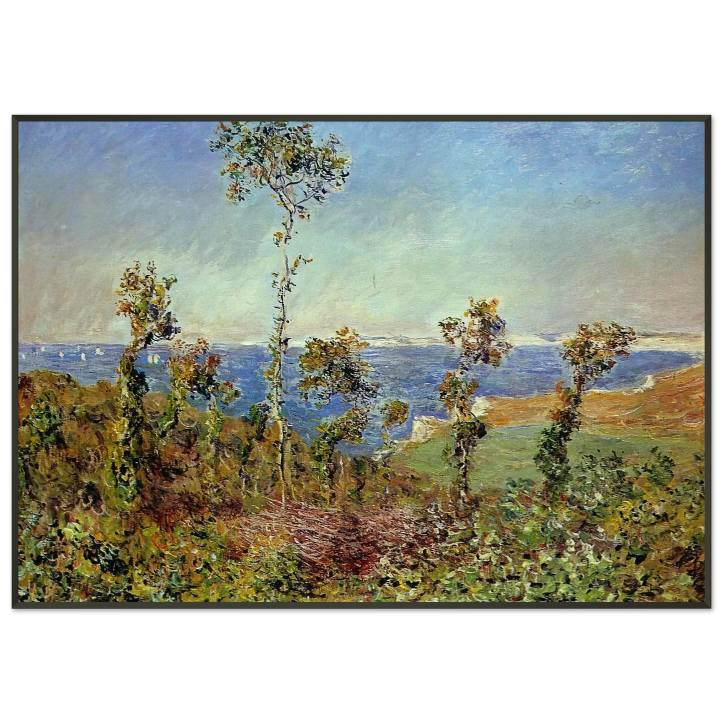claude monet  The Fonds at Varengeville Framed Art Print  - Aluminum Frame - 21x29.7 cm / 8x12"