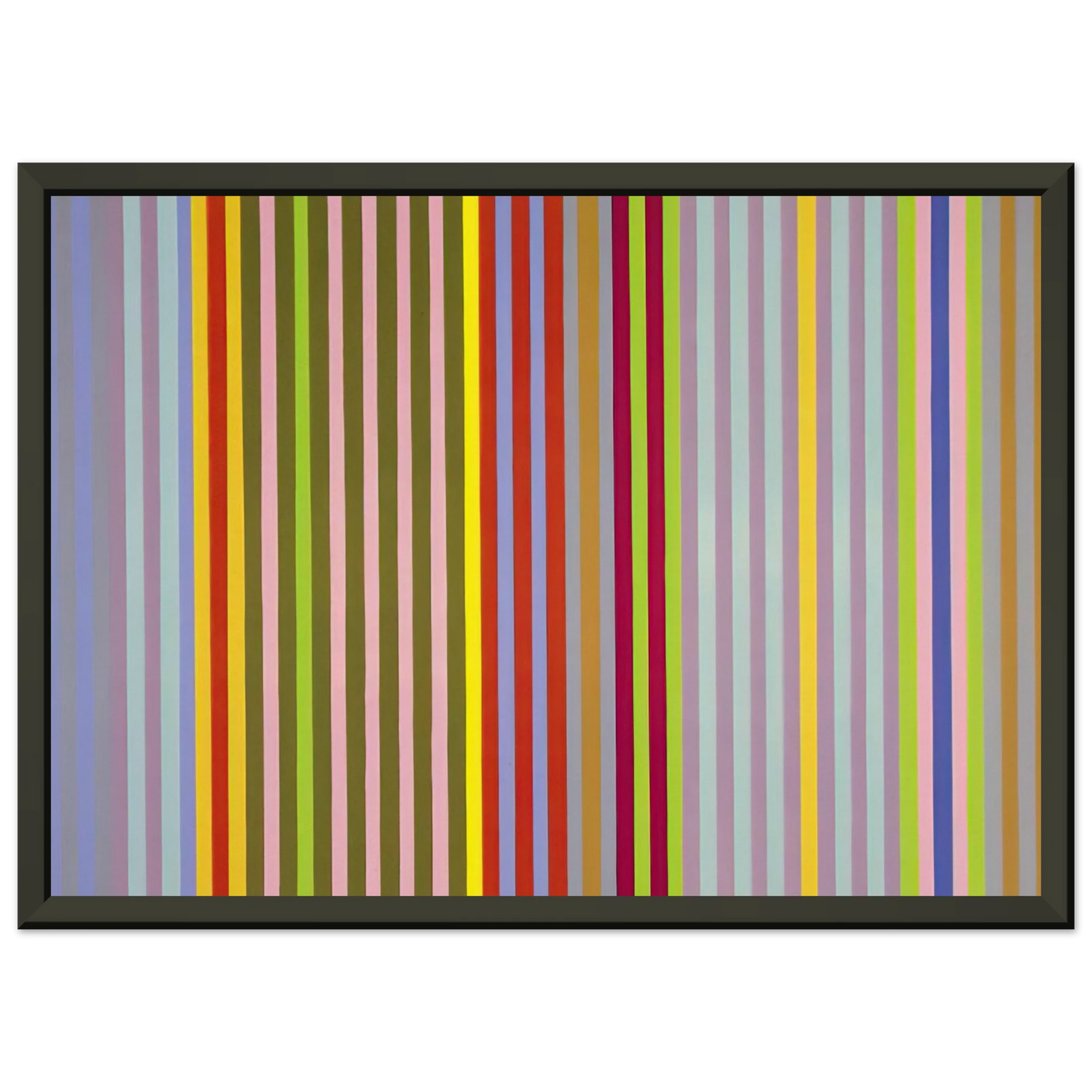 Gene Davis  Apricot Ripple  1968 Framed Art Print  - Aluminum Frame - 60x80 cm / 24x32 inches