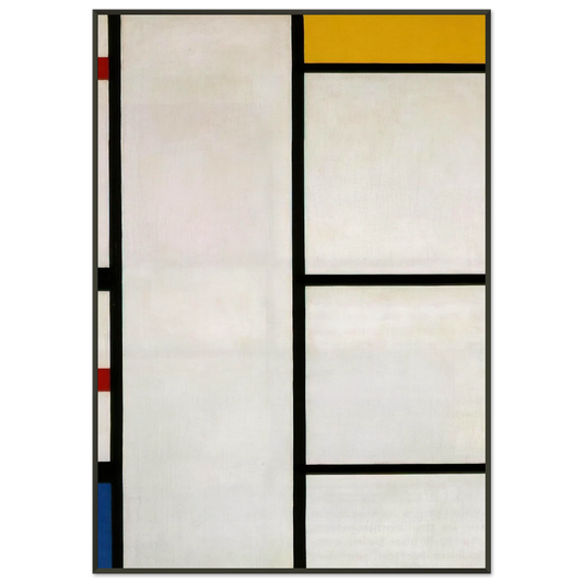 Piet Mondrian  Composition No III BlancJaune Framed Art Print  - Aluminum Frame - 21x29.7 cm / 8x12"