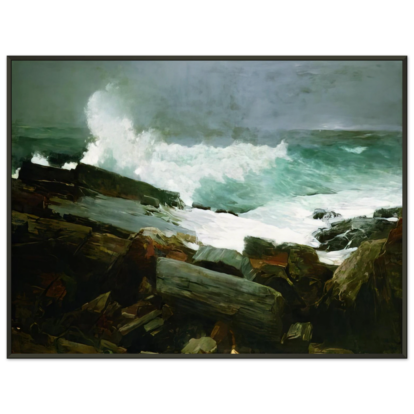Winslow Homer  WEATHERBEATEN 1894 Framed Art Print  - Aluminum Frame - 60x80 cm / 24x32 inches