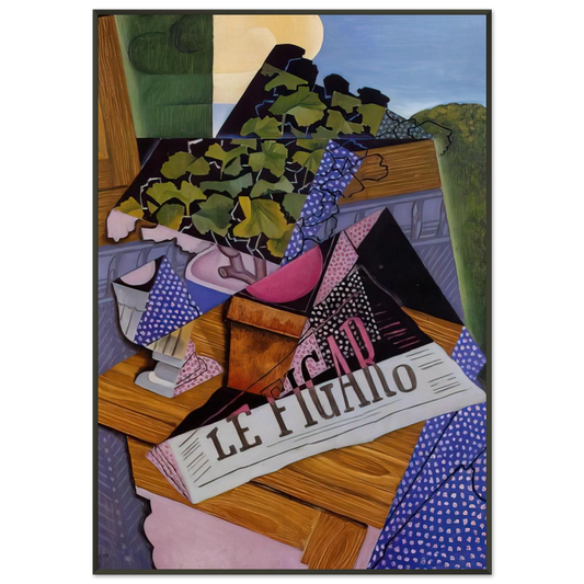 Juan Gris  A POT OF GERANIUMS 1915 Framed Art Print  - Aluminum Frame - 21x29.7 cm / 8x12"