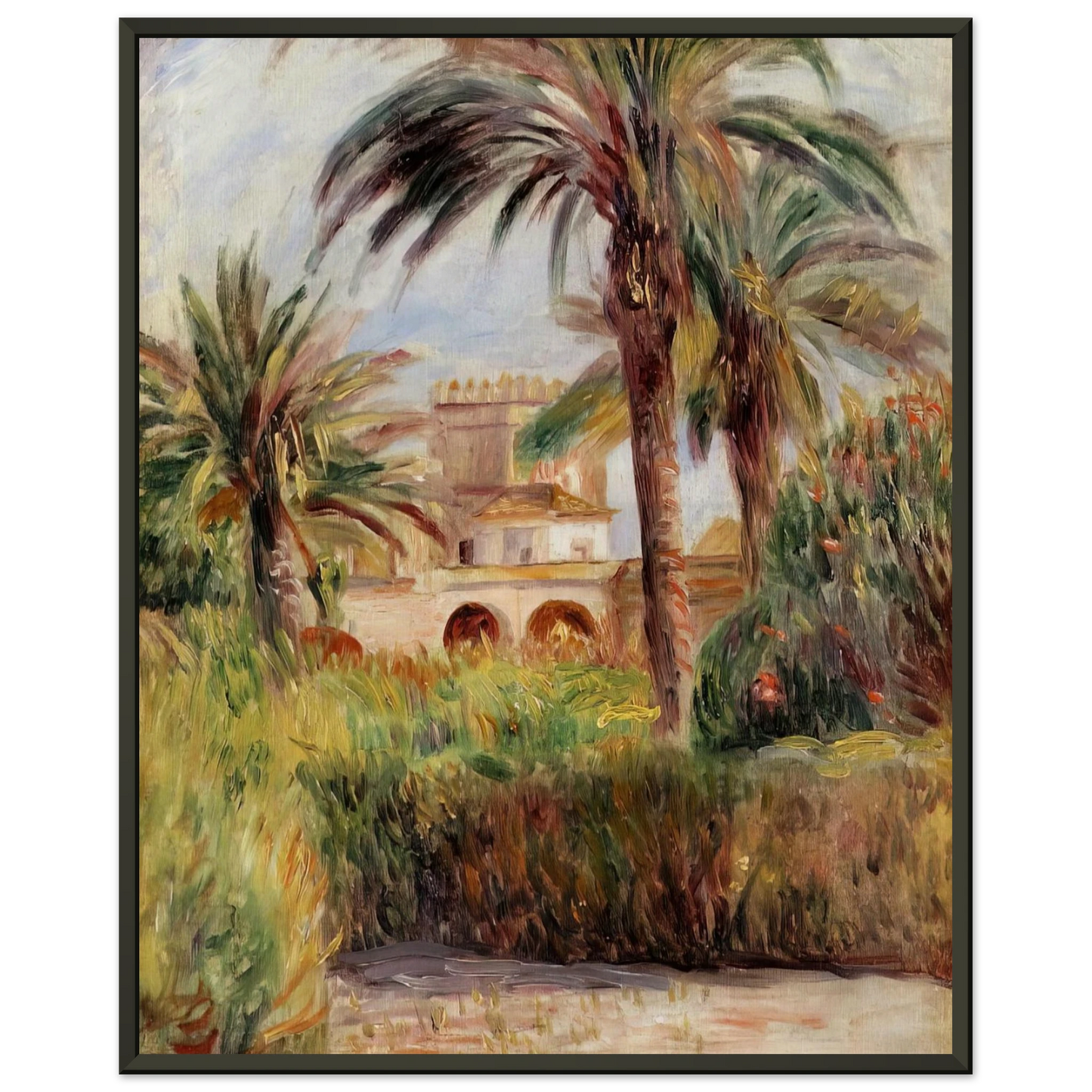 PierreAuguste Renoir  The Test Garden in Algiers Framed Art Print  - Aluminum Frame - 70x100 cm / 28x40 inches
