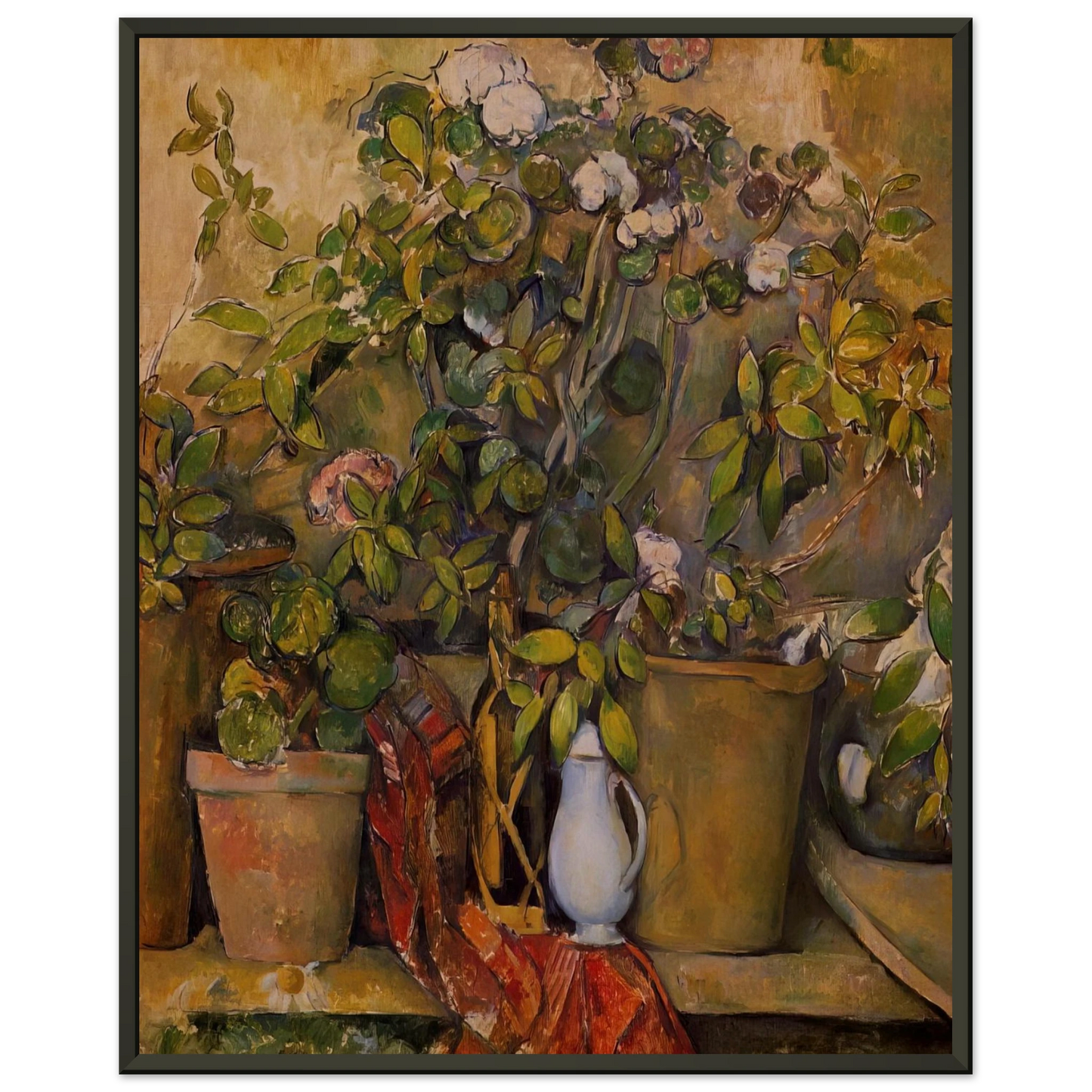 Paul Cezanne  Potted Plants Framed Art Print  - Aluminum Frame - 60x80 cm / 24x32 inches