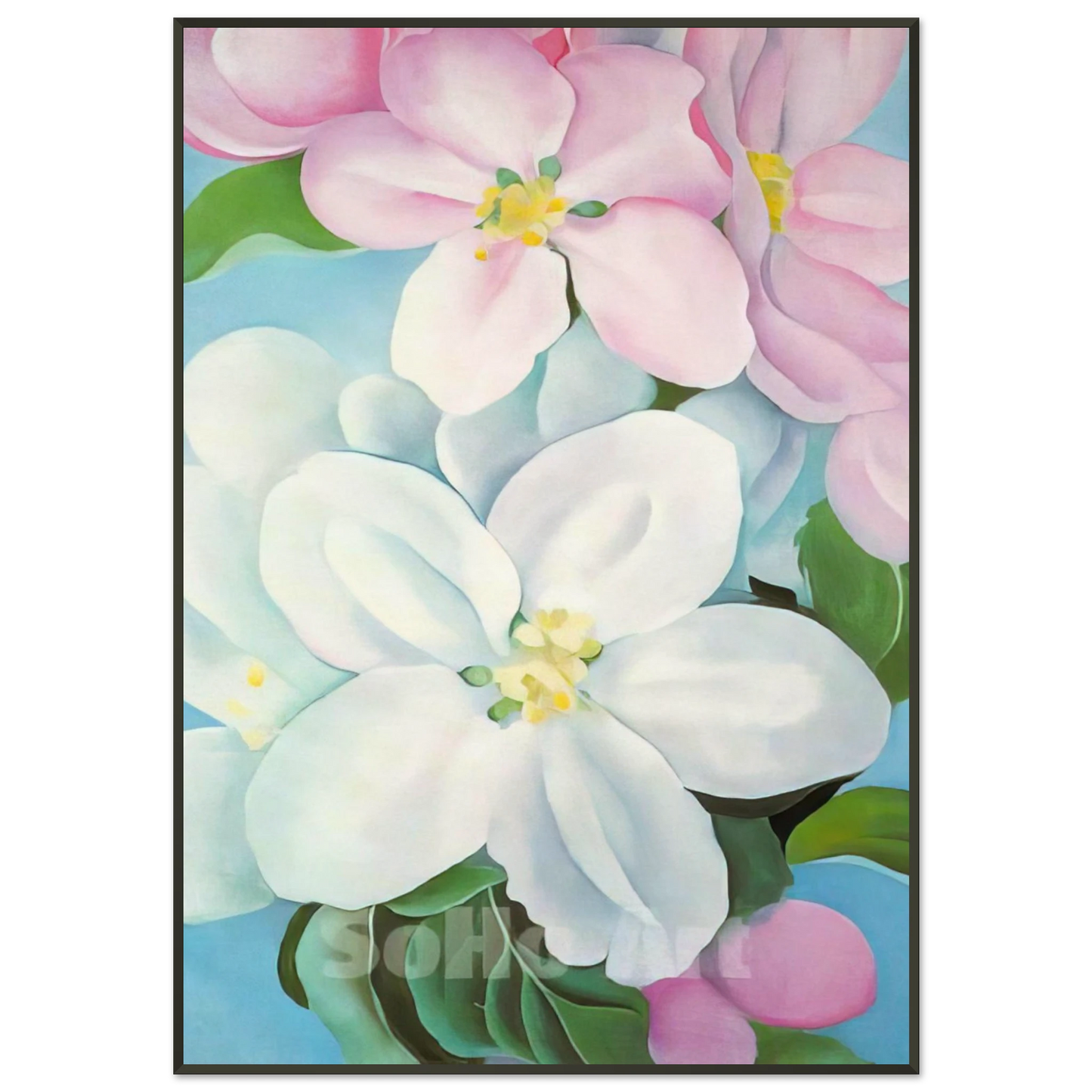 Georgia OKeeffe  Apple Blossoms Framed Art Print  - Aluminum Frame - 21x29.7 cm / 8x12"