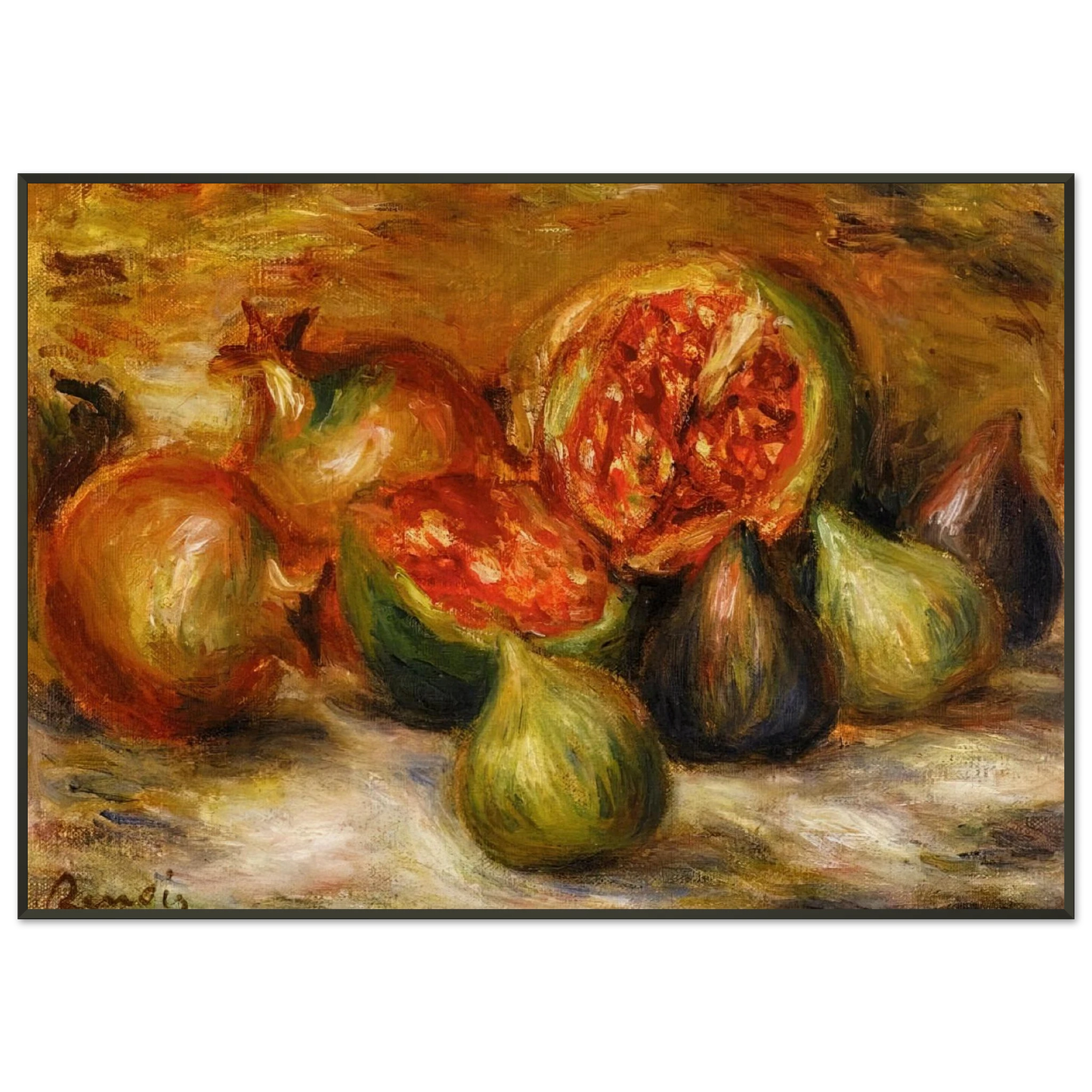 PierreAuguste Renoir  Still Life with Figs Framed Art Print  - Aluminum Frame - 21x29.7 cm / 8x12"