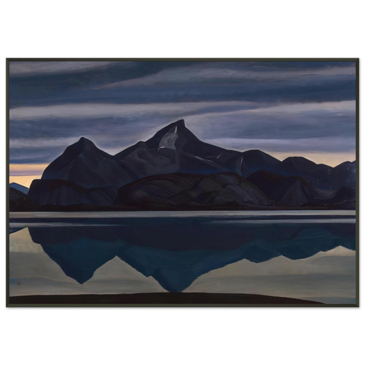 Rockwell Kent  Mirrored Mountain South Greenland Framed Art Print  - Aluminum Frame - 21x29.7 cm / 8x12"