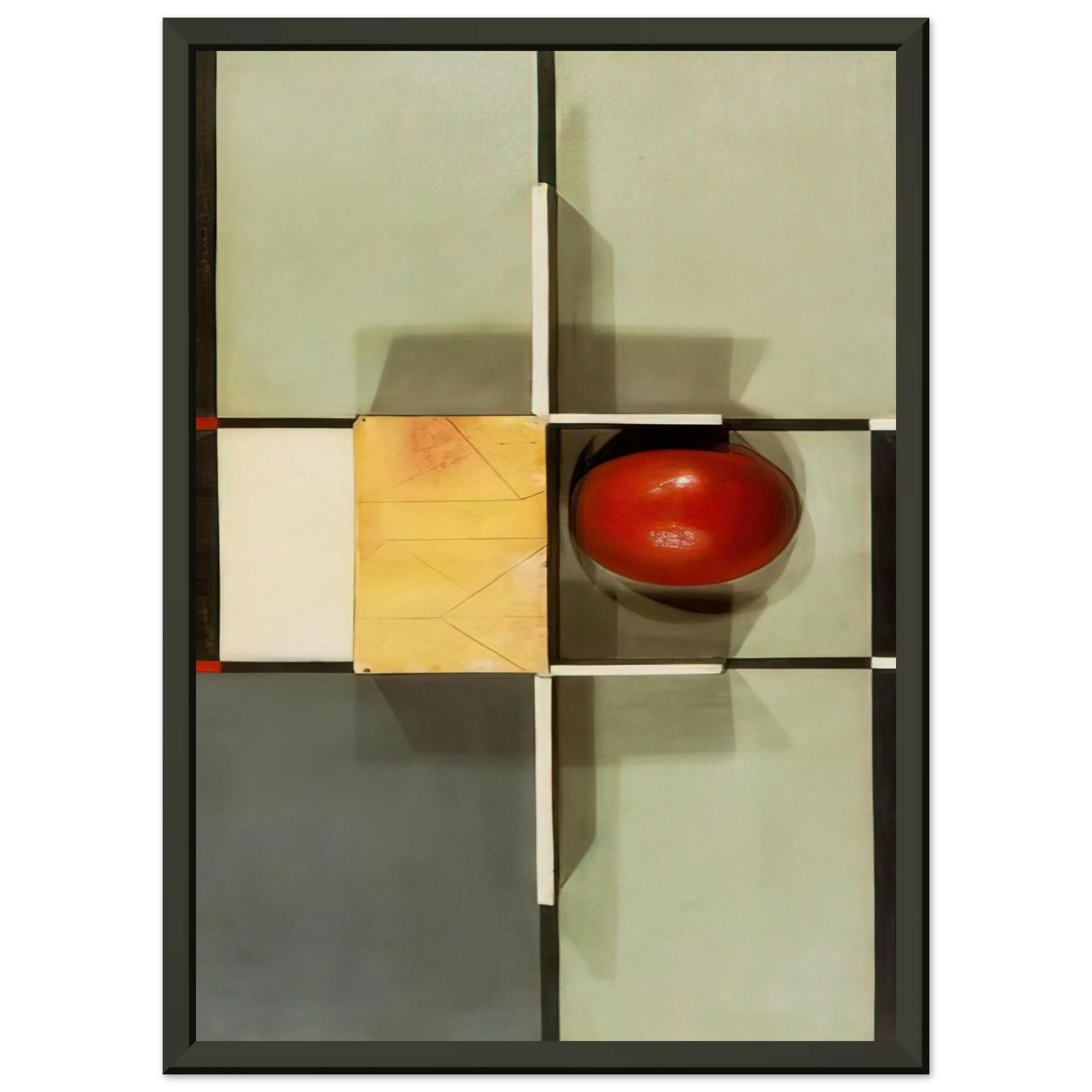 Kurt Schwitters  RELIEF WITH CROSS AND SQUARE 1924 Framed Art Print  - Aluminum Frame - 70x100 cm / 28x40 inches