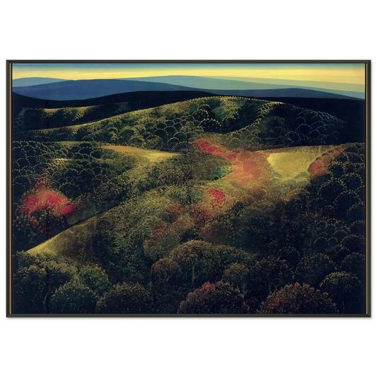 Eyvind Earle  Late October Framed Art Print  - Aluminum Frame - 21x29.7 cm / 8x12"