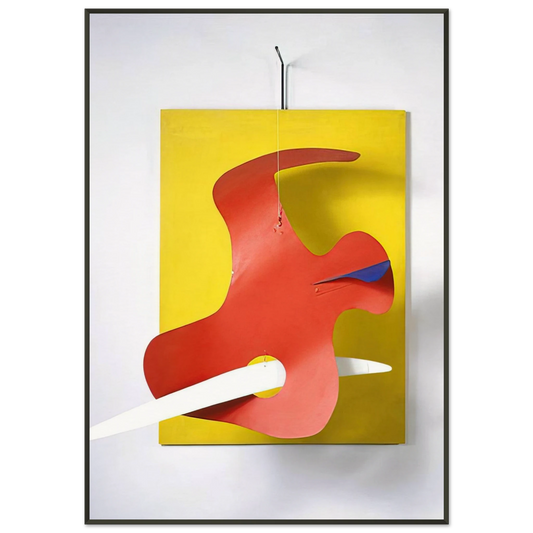Alexander Calder  FORM AGAINST YELLOW YELLOW PANEL 1936 Framed Art Print  - Aluminum Frame - 21x29.7 cm / 8x12"