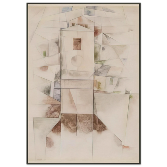 Charles Demuth  White Architecture  1917 Framed Art Print  - Aluminum Frame - 21x29.7 cm / 8x12"