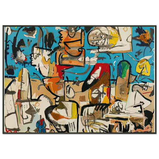 Helen Frankenthaler  Untitled 1951 Framed Art Print  - Aluminum Frame - 21x29.7 cm / 8x12"