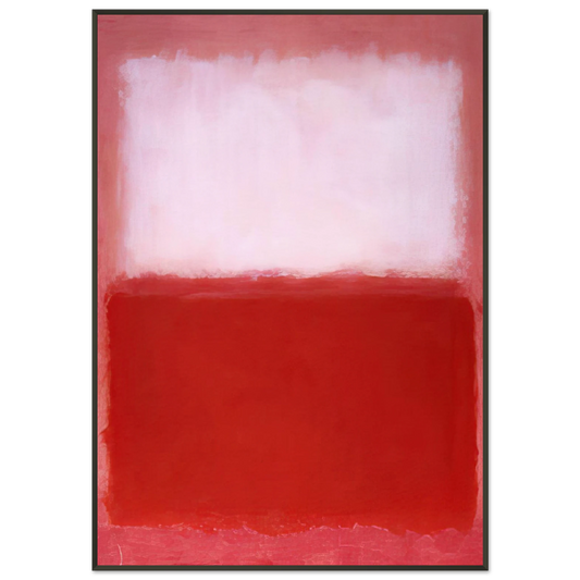 Mark Rothko  White Over Red  1957 Framed Art Print  - Aluminum Frame - 21x29.7 cm / 8x12"