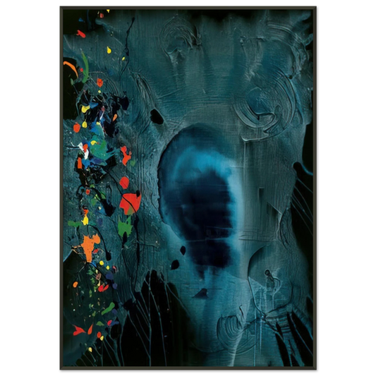 John Hoyland  Love and Grief 54006  2006 Framed Art Print  - Aluminum Frame - 21x29.7 cm / 8x12"