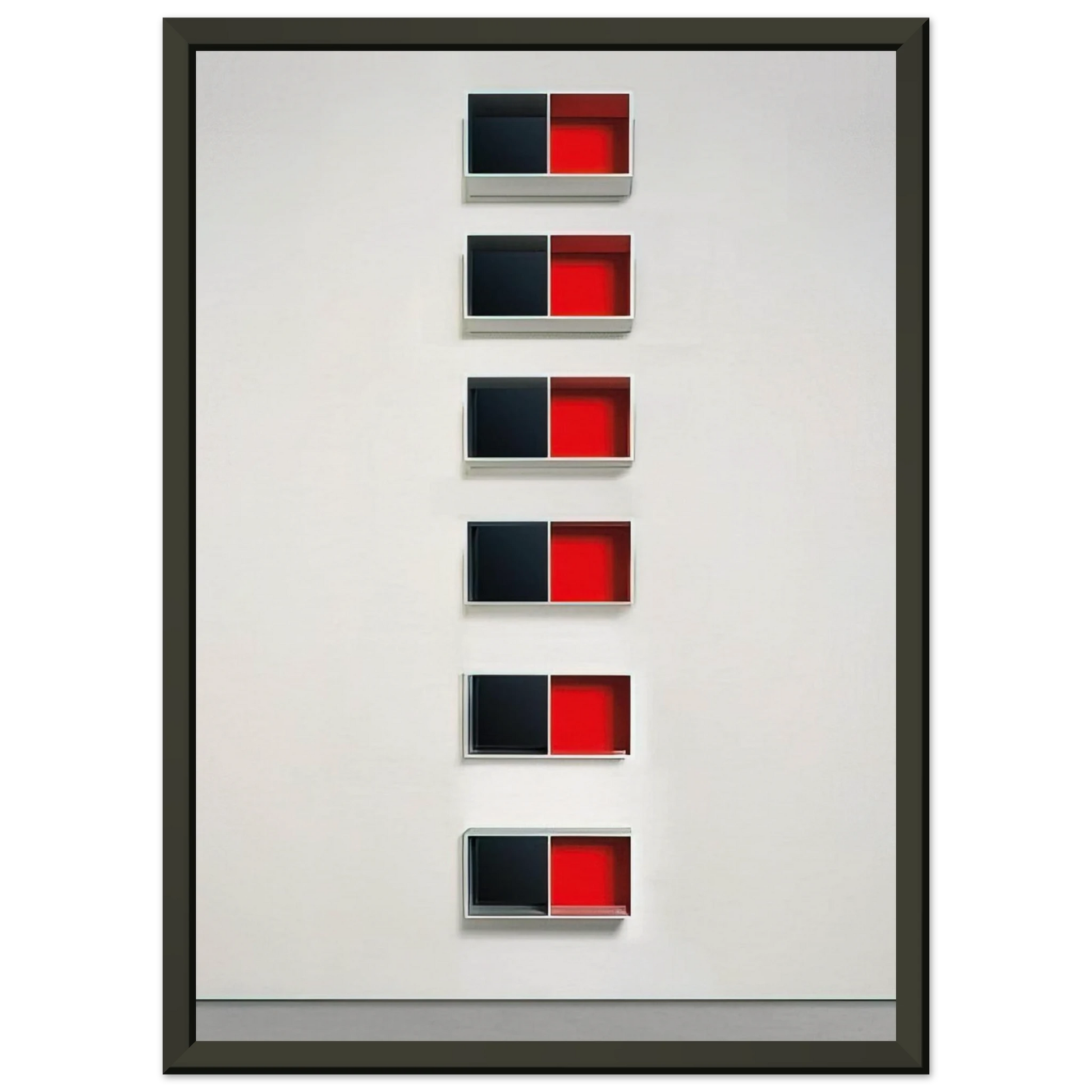 Donald Judd  Untitled Menziken 8816  1988 Framed Art Print  - Aluminum Frame - 60x80 cm / 24x32 inches