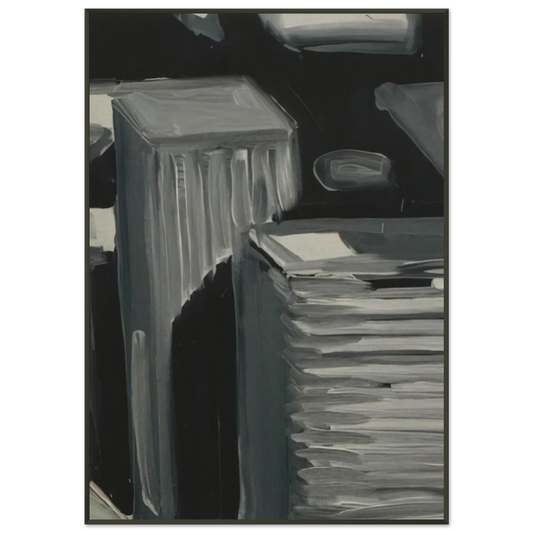 Gerhard Richter  TOWNSCAPE 1968 5 Framed Art Print  - Aluminum Frame - 21x29.7 cm / 8x12"