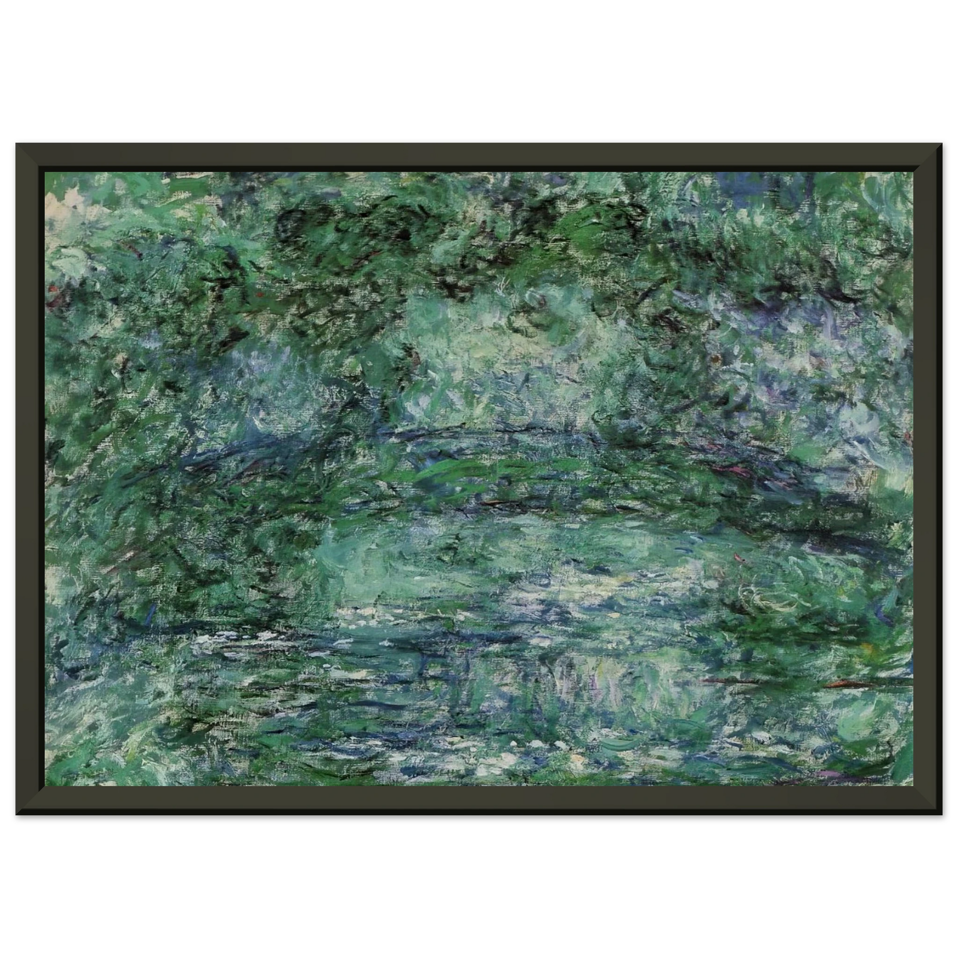 claude monet  The Japanese Bridge 6 Framed Art Print  - Aluminum Frame - 40x50 cm / 16x20 inches