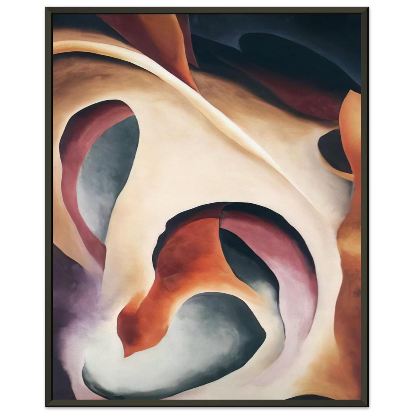 Georgia OKeeffe  Leaf Motif 2 Framed Art Print  - Aluminum Frame - 70x100 cm / 28x40 inches