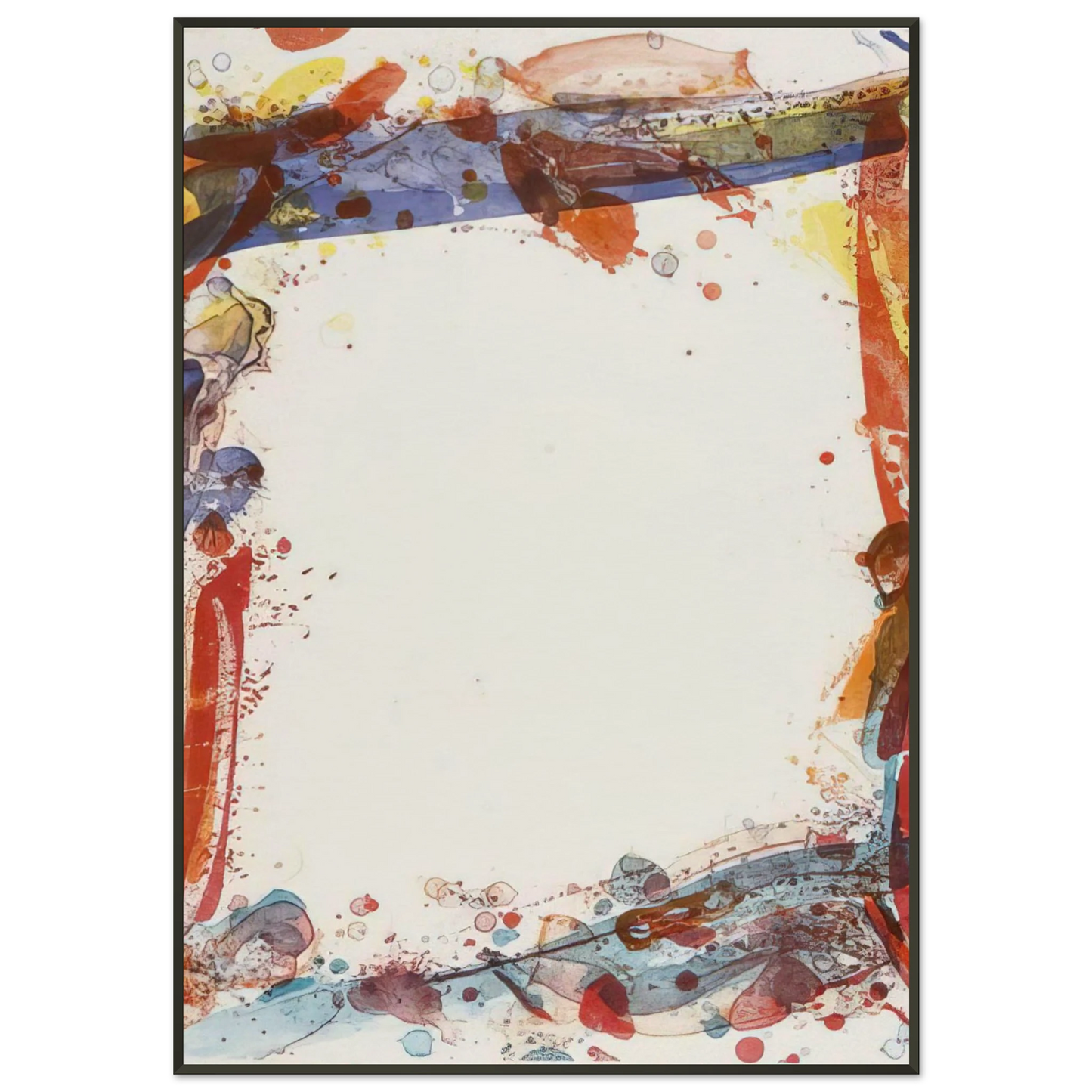 Sam Francis  Veiled Sail Framed Art Print  - Aluminum Frame - 21x29.7 cm / 8x12"