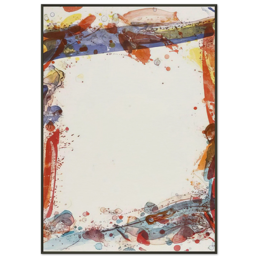 Sam Francis  Veiled Sail Framed Art Print  - Aluminum Frame - 21x29.7 cm / 8x12"