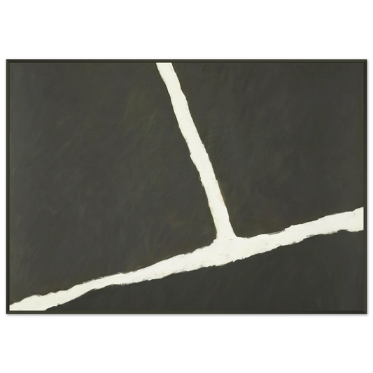 Raoul De Keyser  Krijtlijnen HV  1977 Framed Art Print  - Aluminum Frame - 21x29.7 cm / 8x12"