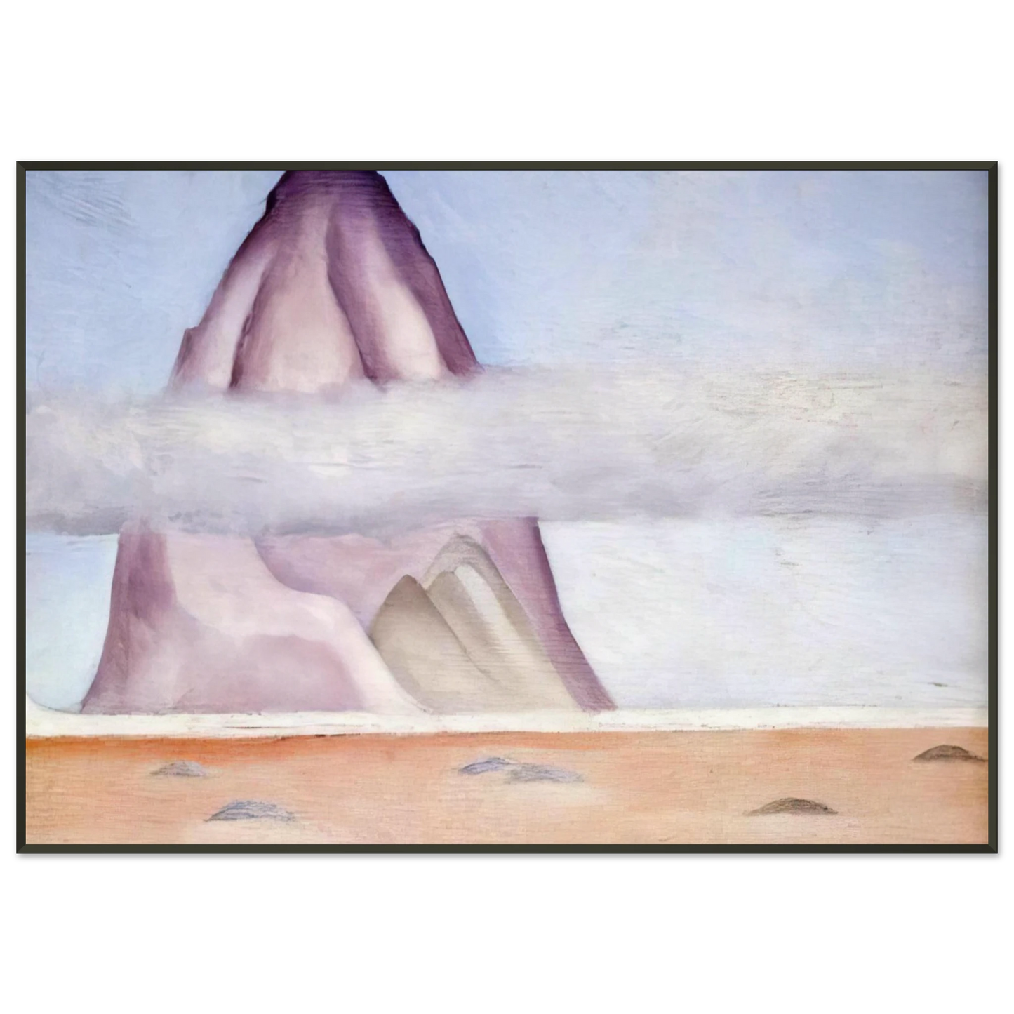 Georgia OKeeffe  Misty  A Memory Framed Art Print  - Aluminum Frame - 21x29.7 cm / 8x12"