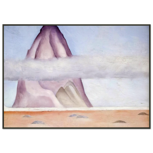 Georgia OKeeffe  Misty  A Memory Framed Art Print  - Aluminum Frame - 21x29.7 cm / 8x12"