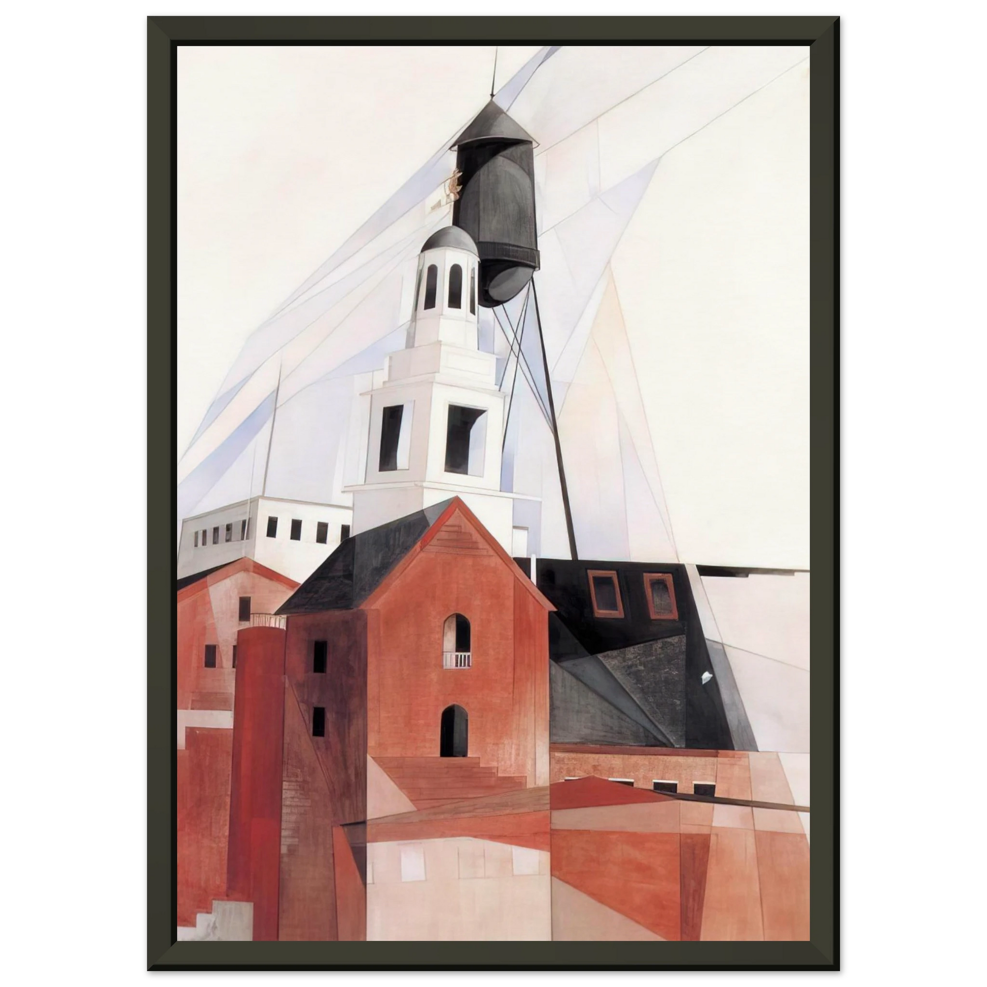 Charles Demuth  Lancaster  1920 Framed Art Print  - Aluminum Frame - 60x80 cm / 24x32 inches