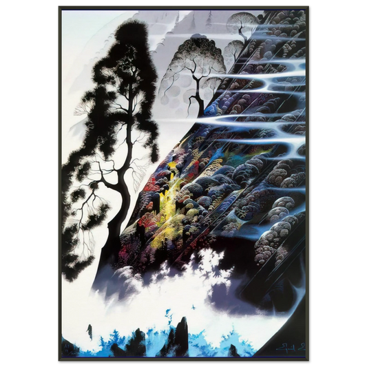 Eyvind Earle  Radient Splendor Framed Art Print  - Aluminum Frame - 21x29.7 cm / 8x12"
