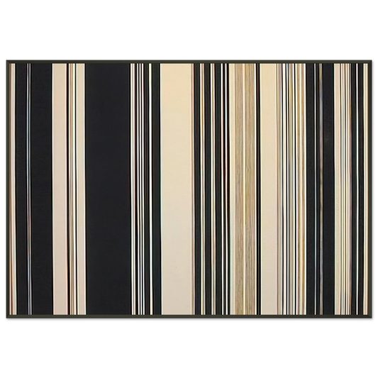 Gene Davis  Black Panther  1970 Framed Art Print  - Aluminum Frame - 21x29.7 cm / 8x12"