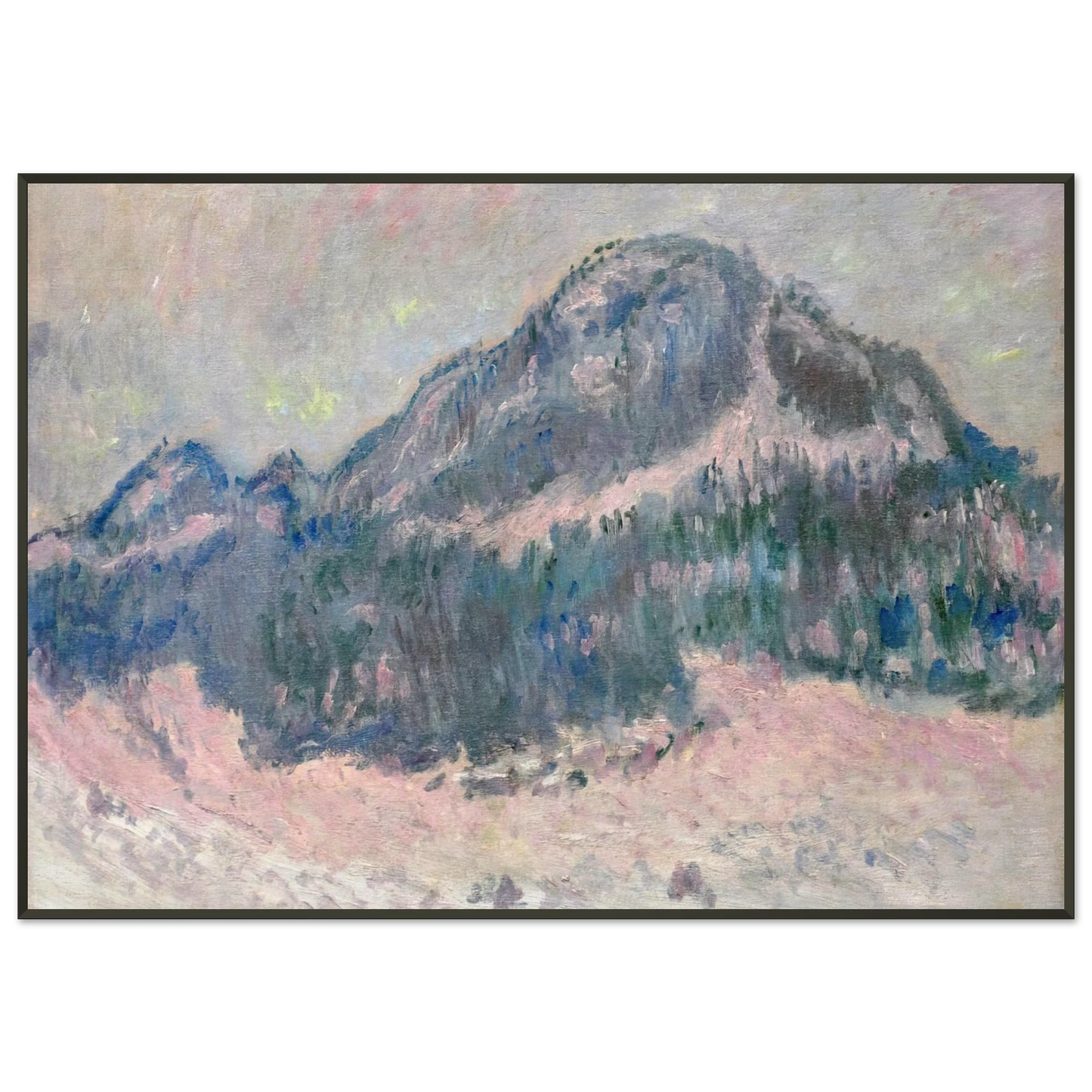 claude monet  Mount Kolsaas Rose Reflection Framed Art Print  - Aluminum Frame - 21x29.7 cm / 8x12"
