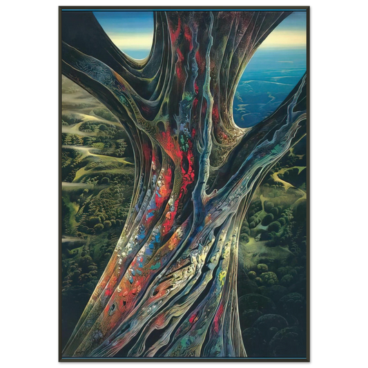 Eyvind Earle  The Great Jewel Tree Framed Art Print  - Aluminum Frame - 21x29.7 cm / 8x12"