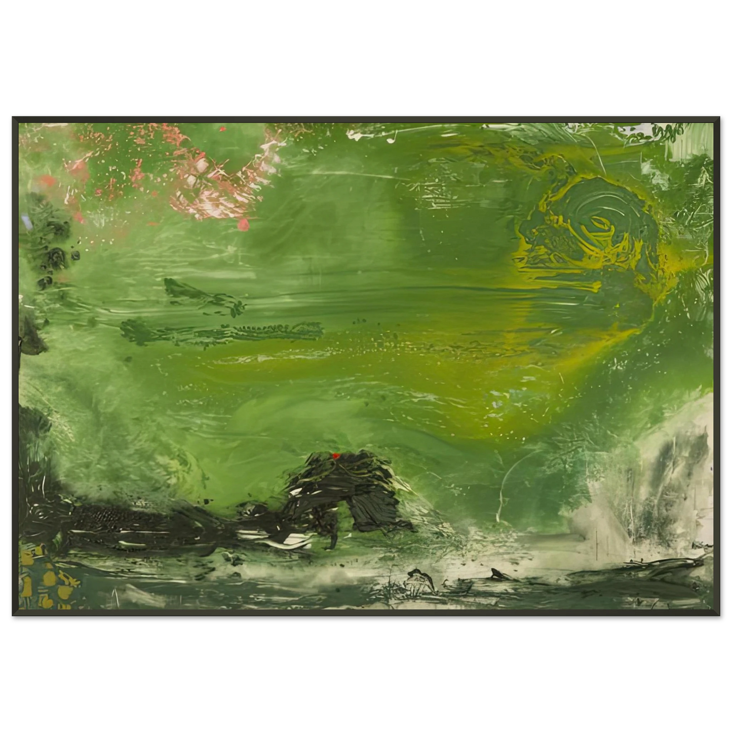 Helen Frankenthaler  Overture 1992 Framed Art Print  - Aluminum Frame - 21x29.7 cm / 8x12"