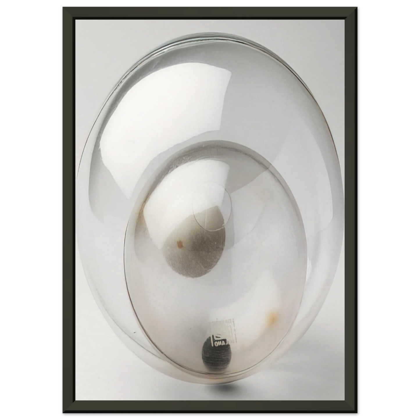 Bruno Munari  Double Spheres Object  1963 Framed Art Print  - Aluminum Frame - 70x100 cm / 28x40 inches
