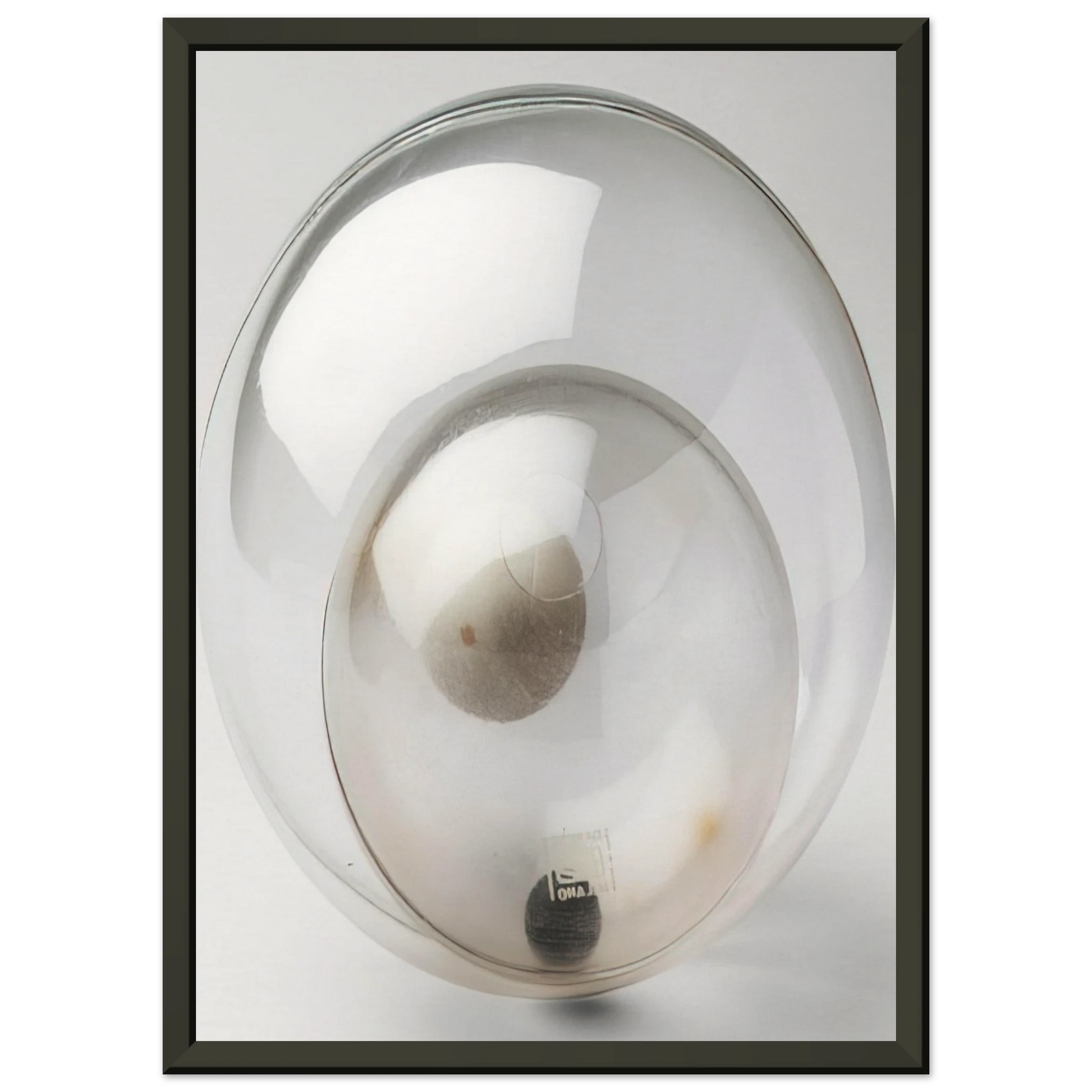 Bruno Munari  Double Spheres Object  1963 Framed Art Print  - Aluminum Frame - 70x100 cm / 28x40 inches